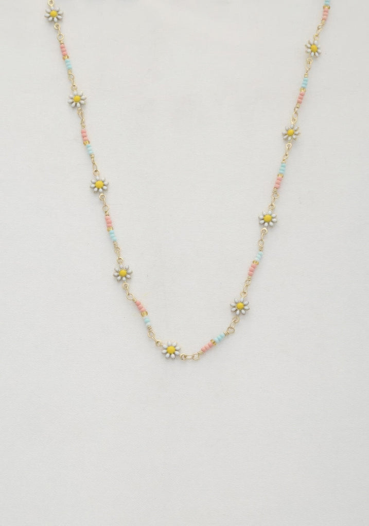 Flower Beaded Necklace - HelloLove Fashion