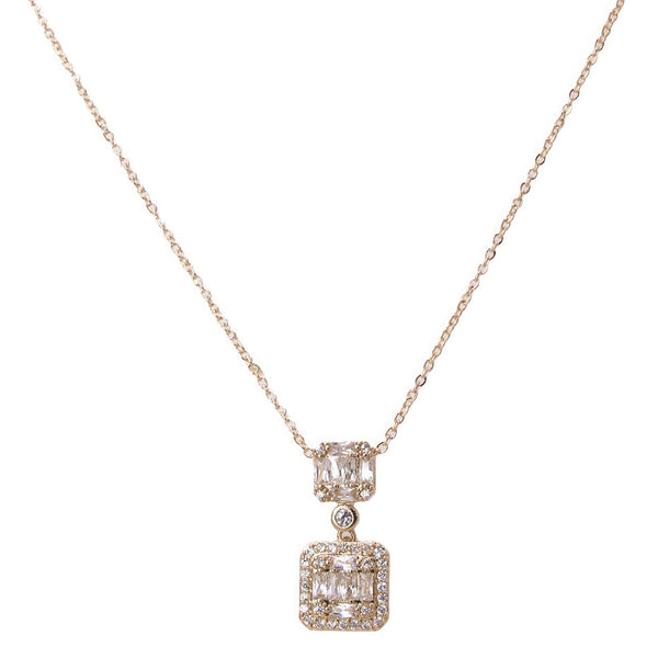 Double Square Necklace - HelloLove Fashion