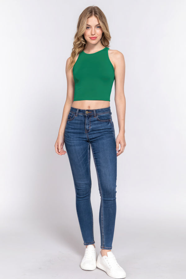 Halter Neck Crop Top - HelloLove Fashion