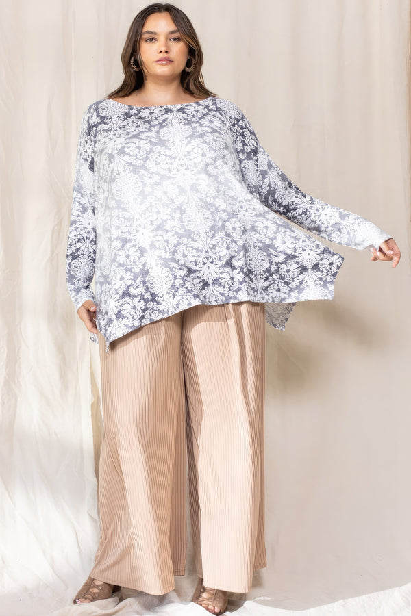 Printed Oversize Oakley Poncho - HelloLove Fashion